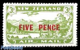 New Zealand 1931 Airmail Overprint 1v, Mint NH, Transport - Aircraft & Aviation - Nuevos