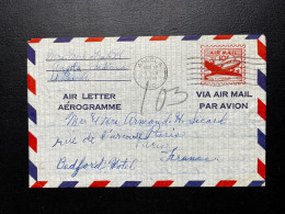 ENVELOPPE ENTIER POSTAL USA ETATS UNIS / ANGOLA 1959 POUR PARIS FRANCE - 1941-60