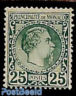 Monaco 1885 25c, Stamp Out Of Set, Unused (hinged) - Unused Stamps