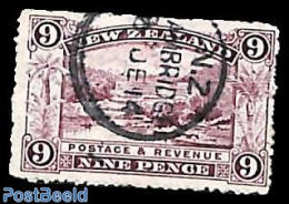 New Zealand 1902 9d, Perf. 14, WM NZ-star, Used, Used Or CTO - Usados
