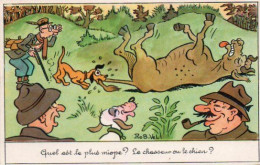 4V5Hy    Chasse Chasseur Humour Illustrateur Rob Vel En TBE Chasseur Et Chien Myopes - Jagd