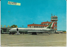 Piemonte Torino Caselle Torinese Aeroporto Citta Di Torino Veduta Aereo Alitalia In Pista Torre Di Controllo (v.retro) - Aerodromes