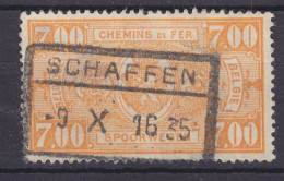 Belgium 1927/31 Mi. 163, 7.00 Fr. Chemin De Fer Spoorwegen Deluxe Boxed SCHAFFEN Cancel !! - Used