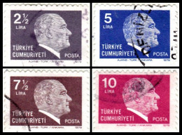 1979 - TURQUIA - KEMAL ATATURK - LOTE 4 SELLOS - Used Stamps