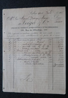 Portugal Facture 1907 Veiga & Co. Lisboa Cordonnier Envoi Par Chemin De Fer Railway Shipping Invoice Shoemaker - Portugal