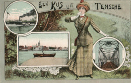 Een Kus Uit  Temsche.   -   1918   Naar   Lanaeken - Temse