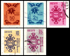 1979 - TURQUIA - SELLOS DE SERVICIO - LOTE 5 SELLOS - Used Stamps