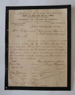 Portugal Lettre Commerciale De Deuil 1902 Camillo Dos Santos Agent Compagnie Des Tabacs Tobacco Mourning Business Letter - Portugal