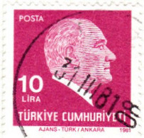 1981 - TURQUIA - KEMAL ATATURK - YVERT 2310 - Usados