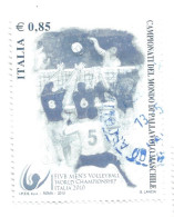 (REPUBBLICA ITALIANA) 2010, CAMPIONATI DEL MONDO DI PALLAVOLO MASCHILE - Serie Di 1 Francobollo Usato - 2001-10: Afgestempeld
