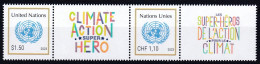 United Nations ONU New York And Geneva 2023 Climate Action Cop 28 Pair Mnh - Emisiones Comunes New York/Ginebra/Vienna