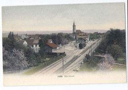 STECKBORN: Bahnhofquartier Mit Bahnlinie, Coloriert ~1910 - Steckborn