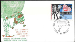 Samoa Space Cover 1971. "Apollo 15" Splashdown - Océanie