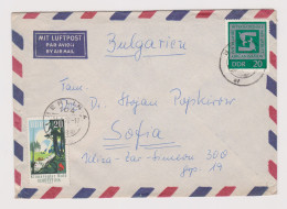 East Germany Democratic Republic GDR DDR 1970s Airmail Cover W/Topic Stamps Sent Abroad To Bulgaria (L66702) - Lettres & Documents