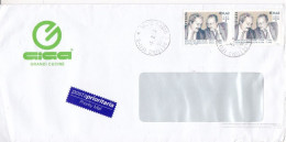 Italy - 2002 - Airmail - Envelope - Falcone And Borsellino In Memoriam Stamp - Caja 31 - 2001-10: Oblitérés