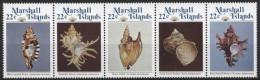 Marshall-Inseln 1985 Meeresschnecken 35/39 ZD Postfrisch (C860) - Marshall