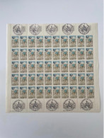 Réunion - 408 -  " Journée Du Timbre - Facteur Rural "- Feuille De 50 Timbres Etat Luxe Avec Cachet Premiers Jours - Unused Stamps