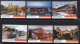 United Nations ONU Geneva Genf 2021 Trains And Waterways Booklet Stamps Mnh - Unused Stamps