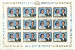 LIQUIDATION TOTALE LUXEMBOURG - DEPART 0,55 Euro - 1981 - N° 986 En Feuillet De 12 ** Mariage Princier - Volledige Vellen