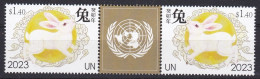 United Nations ONU New York 2023 Lunar Rabbit Mnh - Unused Stamps