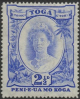 Tonga 1934 SG59 2½d Queen Salote MLH - Tonga (1970-...)