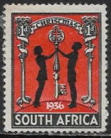 SOUTH AFRICA 1936 Christmas/TB Seal 1d Mounted Mint [D4/1] - Railway & Parcel Post