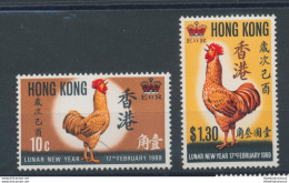 1969 HONG KONG, Michel N° 242-43 , Chinese New Year , 2 Values , MNH** - Other & Unclassified