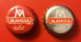 Polynésie Française - Tahiti / 2 Différentes Capsules De Bière "Manuia" - Bier