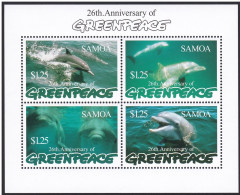 Samoa - 1997 - Dolphins - Greenpeace - Yv Bf 61 - Delfini