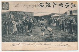CPA - CHINE - Exécution Capitale, En Public (foule) - Affr 10c Mouchon Cad Shang-Hai Chine 1906 - Chine
