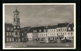 AK Königsbrück, Platz Mit Markt-Drogerie Paul Kirsten U. Stadtkasse  - Königsbrück