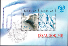 ARCTIC-ANTARCTIC, LITHUANIA 2009 PRESERVATION OF POLAR REGIONS S/S OF 2** - Behoud Van De Poolgebieden En Gletsjers