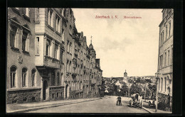 AK Auerbach I. V., Mosenstrasse Mit Kirche  - Auerbach (Vogtland)