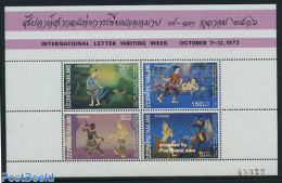 Thailand 1973 International Letter Week S/s, Mint NH, Art - Fairytales - Verhalen, Fabels En Legenden