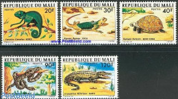 Mali 1976 Reptiles 5v, Mint NH, Nature - Animals (others & Mixed) - Crocodiles - Reptiles - Snakes - Turtles - Mali (1959-...)