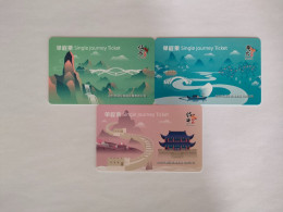 China Transport Cards, Intercity Railway ,metro Card, Taizhou City, (3pcs) - Zonder Classificatie