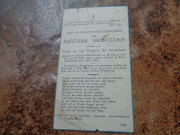 Doodsprentje/Bidprentje  ANTOINE MONTIGNY   Choisy-le-Roi (Seine) 1943 Willebroek (Zntje Louis & Virginie De Landtsheer) - Religion &  Esoterik