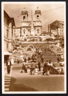 ROMA 1964 - TRINITA DEI MONTI  - ANIMATA - SEMBRA QUASI UNA SCENA DEL FILM "VACANZE ROMANE" - BELLA E NON COMUNE - Places & Squares