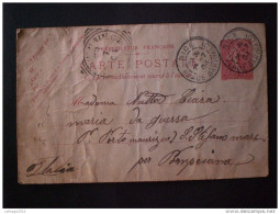 FRANCIA POSTAL CARD 1907 FRANCIA TO ITALIA - Lettres & Documents