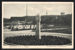 AK Binz A. Rügen, Ostseebad, Autowendeplatz Mit Normaluhr  - Ruegen