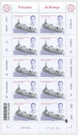 MONACO 2024 EVENTS Ships. 60th Anniv. Of The Jeanne D’arc Helicopter Carrier - Fine Sheet MNH - Neufs