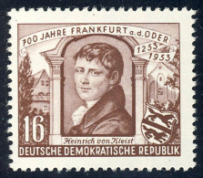 358 Frankfurt/Oder Heinrich Von Kleist 16 Pf ** - Unused Stamps