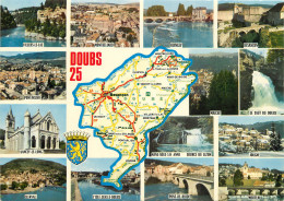 25 LE DOUBS CARTE GEOGRAPHIQUE  - Cartes Géographiques