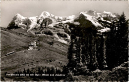 Wengernalp Mit Eiger, Mönch Und Jungfrau (7244) * 16. 7. 1955 - Wengen