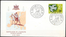 Napoléon Envel. Type FDC Genappe (Waterloo) Belgique 3 Mai 1962  " Cachet Temporaire Illustré Napoléon Et L'Europe" - Napoleon