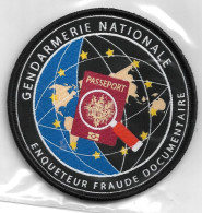 Ecusson Tissu GENDARMERIE NATIONALE ENQUETEUR FRAUDE DOCUMENTAIRE - Police & Gendarmerie