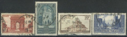 FRANCE - 1931 - MONUMENTS ON SITES STAMPS SET OF 4 , USED - Oblitérés