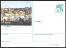 Germania/Germany/Allemagne: Intero, Stationery, Entier, Porto Di Flensburg, Port Of Flensburg, Port De Flensbourg - Altri (Mare)