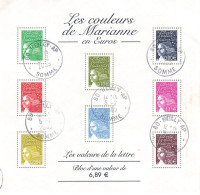 FRANCE 2004 BLOC - BF 67 - LES COULEURS DE MARIANNE EN EUROS OBLITERE  - - Afgestempeld