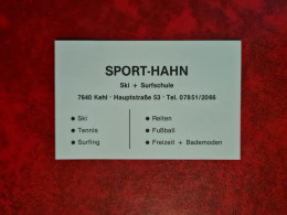 Carte De Visite SPORT HAHN SKI SURFSCHILE KEHL REITEN FUSSBALL TENNIS - Cartes De Visite